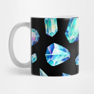 Blue, Turquoise And Purple Opal Crystals Mug